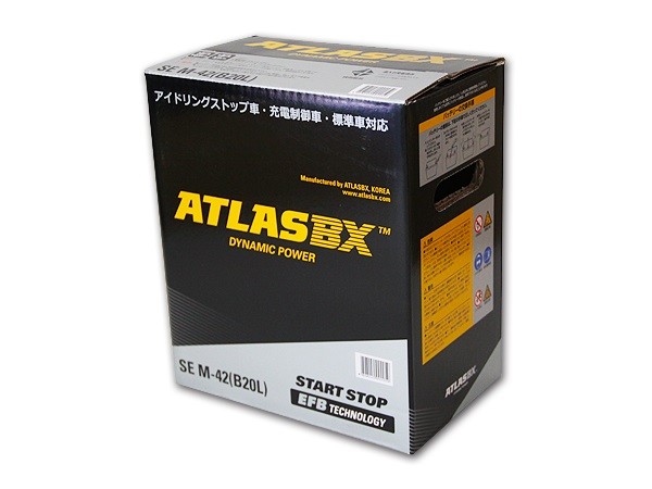 新品 アトラス M-42 (B19L B20L) アイドリングストップ車用 バッテリー 適合 ミラ イース タント ムーヴ デイズ ルークス パッソ ISS車拍卖