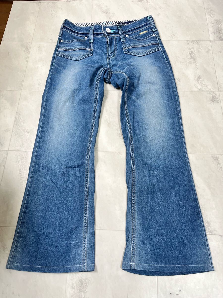 サムシング エドウィン SS381 リラックスクールジーンズ フレアデニム 28インチ 淡色拍卖