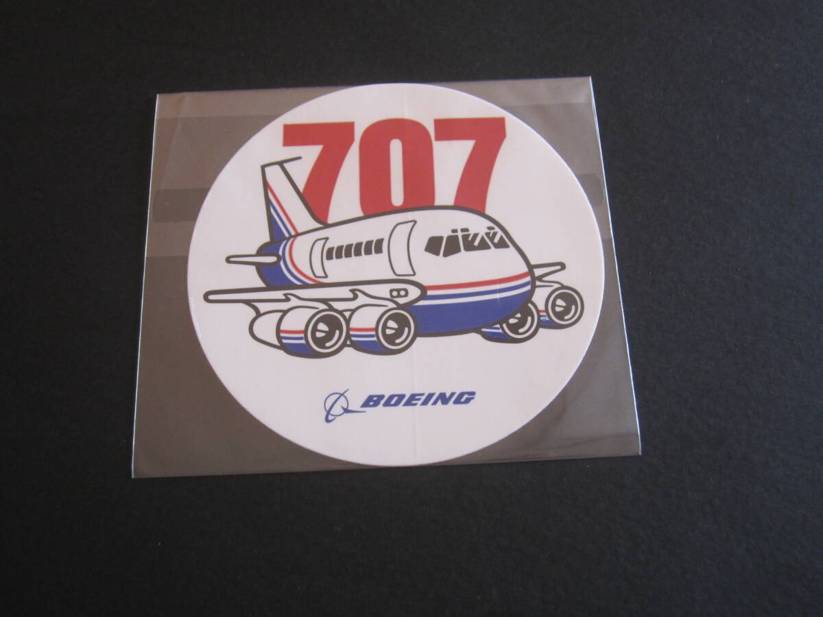 B707■ボーイング公式ステッカー■BOEING■707赤文字■丸形ステッカー拍卖