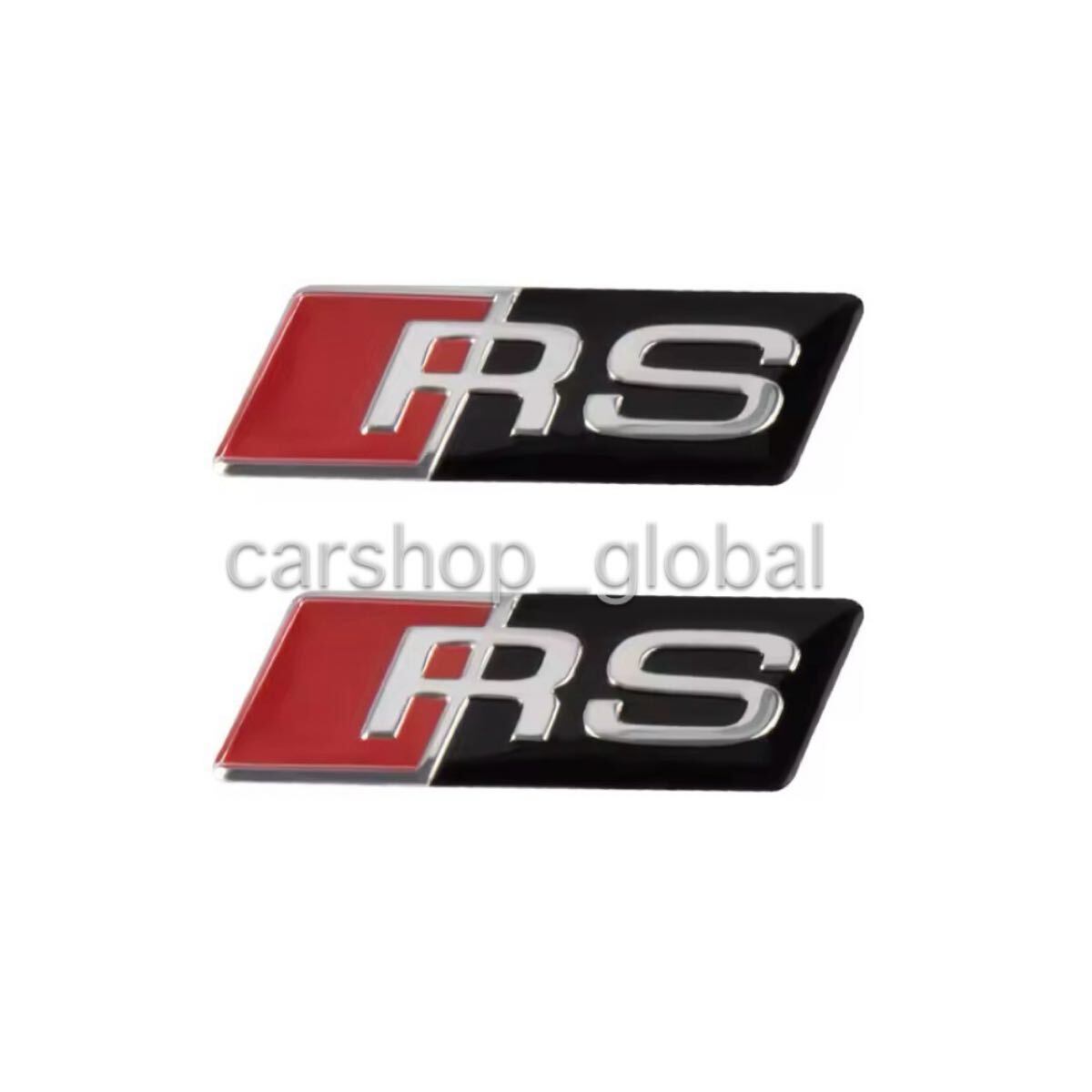 アウディ Audi RS エンブレム ステッカー ブラック 内装/ハンドル/コンソール/トランク/サイド等 A1/A3/A4/A5/A6/A7/A8/Q3/Q5/Q7/Q8/TT等拍卖