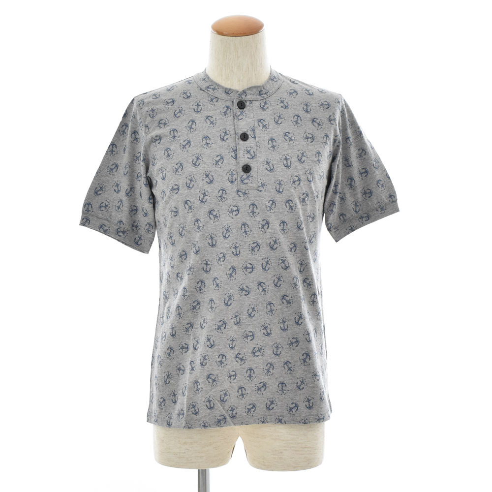 ブルーブルー BLUE BLUE BLUEBLUE ローリングアンカーヘンリーネックTシャツ Grey L メンズ 聖林公司 ハリウッドラントマーケット【処分品拍卖