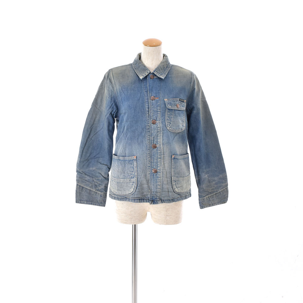 ブルーブルー BLUE BLUE BLUEBLUE ブランケットユーズドカバーオール レディース M デニム ジャケット アウター 聖林公司 ハリウッドラント拍卖