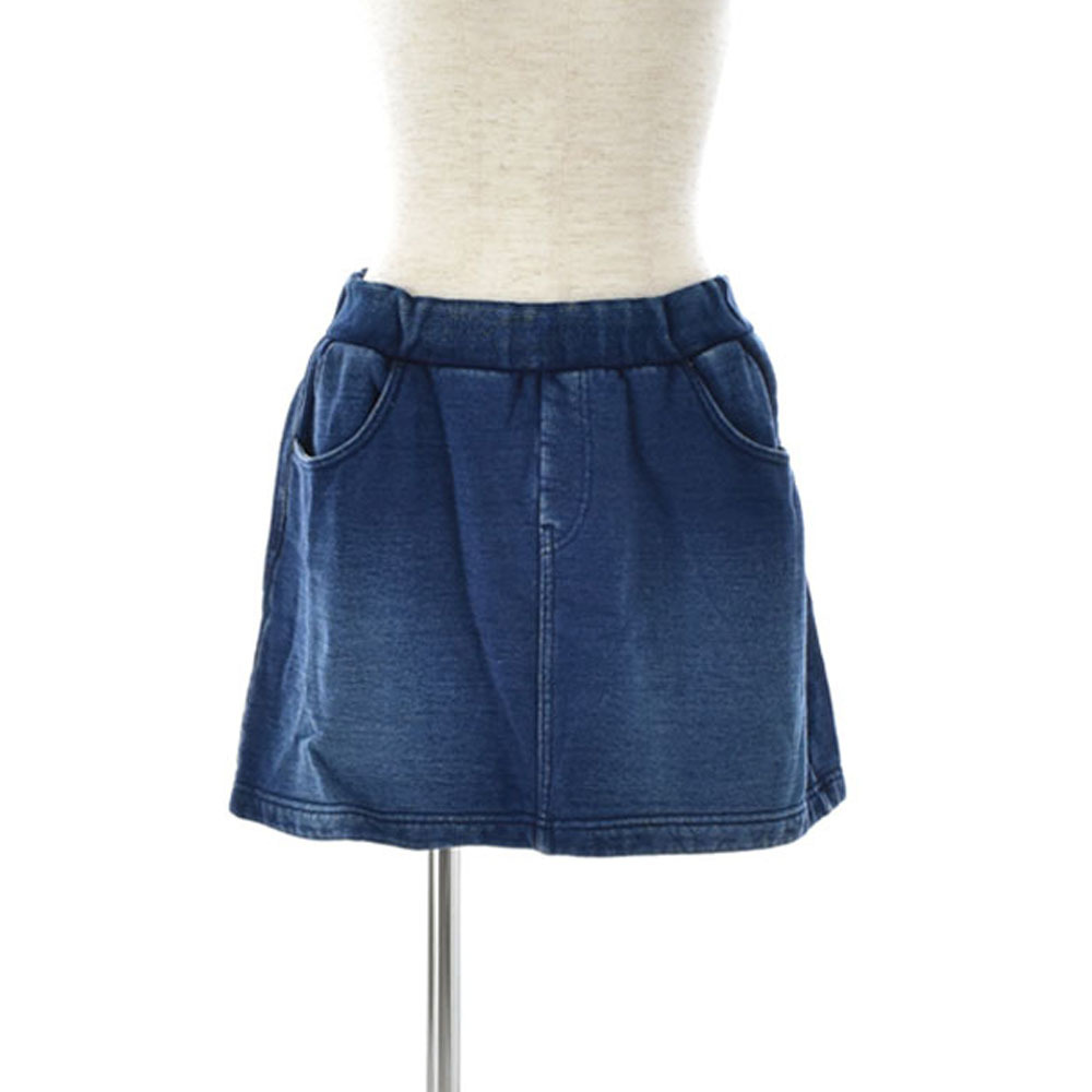 ブルーブルー BLUE BLUE BLUEBLUE フェードインディゴスウェットスカート ワンサイズ レディース ミニスカート 聖林公司 ハリウッドラント拍卖
