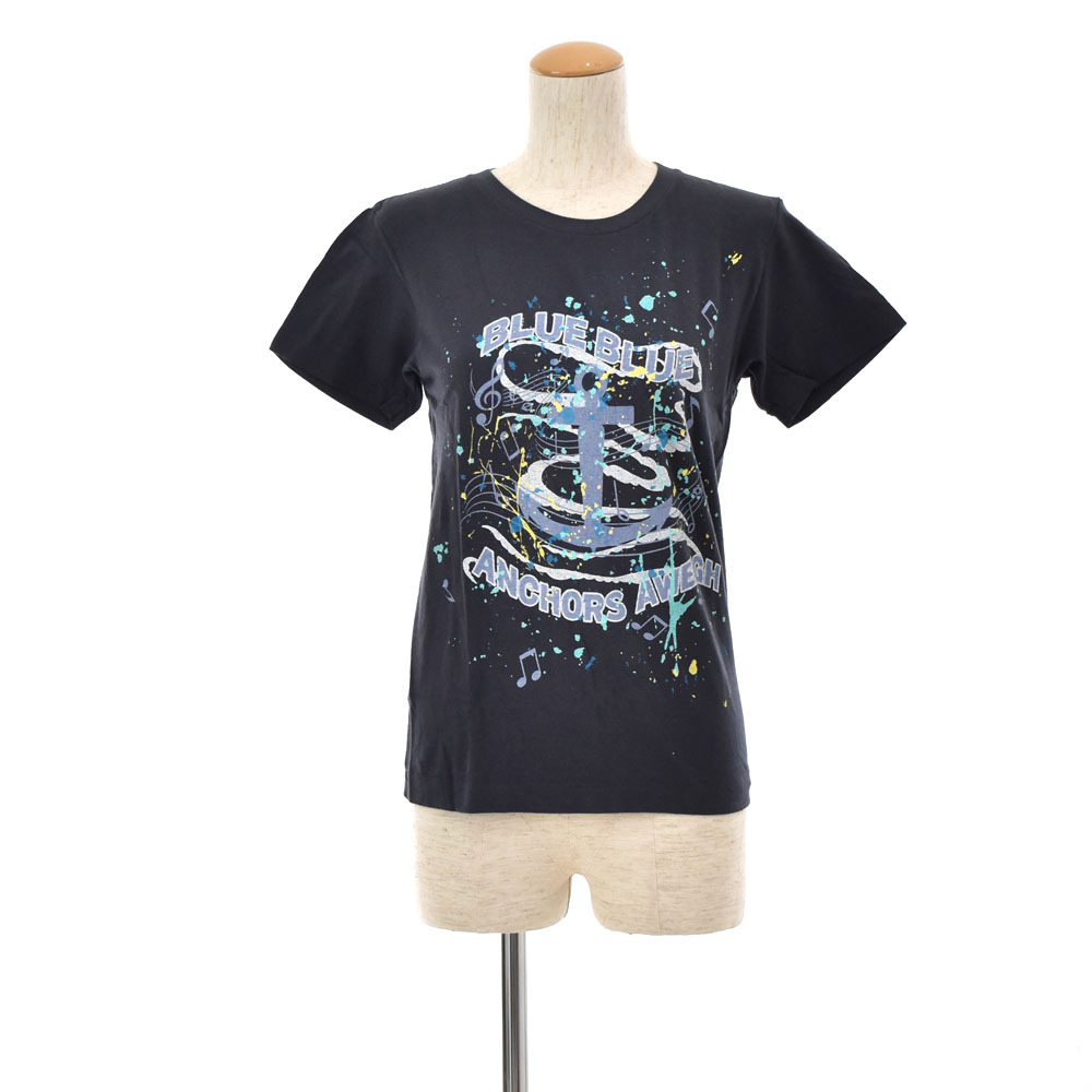 ブルーブルー BLUE BLUE BLUEBLUE ANCOHOR AWEIGH レディースTシャツ XS グレー 半袖Tシャツ 聖林公司 ハリウッドラントマーケット【処分品拍卖