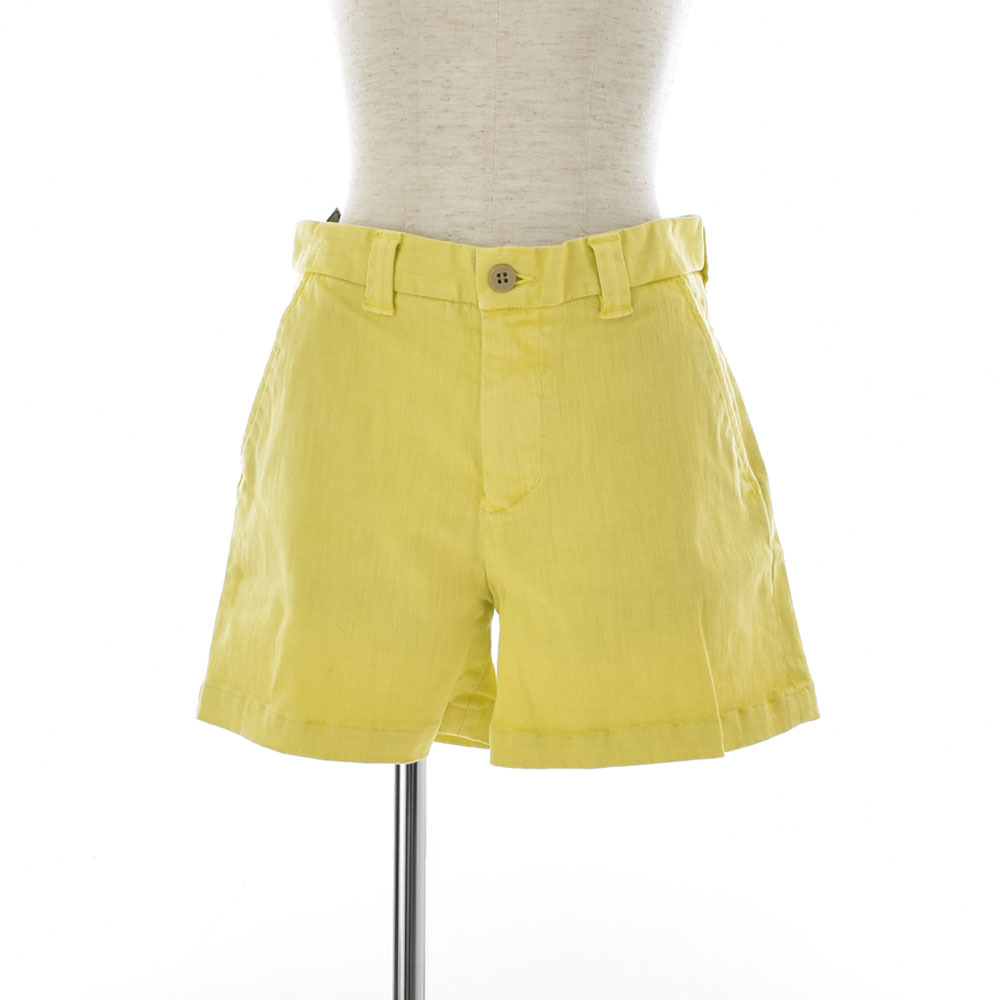 ハリウッドランチマーケット HOLLYWOOD RANCH MARKET ハリラン HRM 聖林公司 ストレッチカツラギレディースショーツ S イエロー ショートパ拍卖