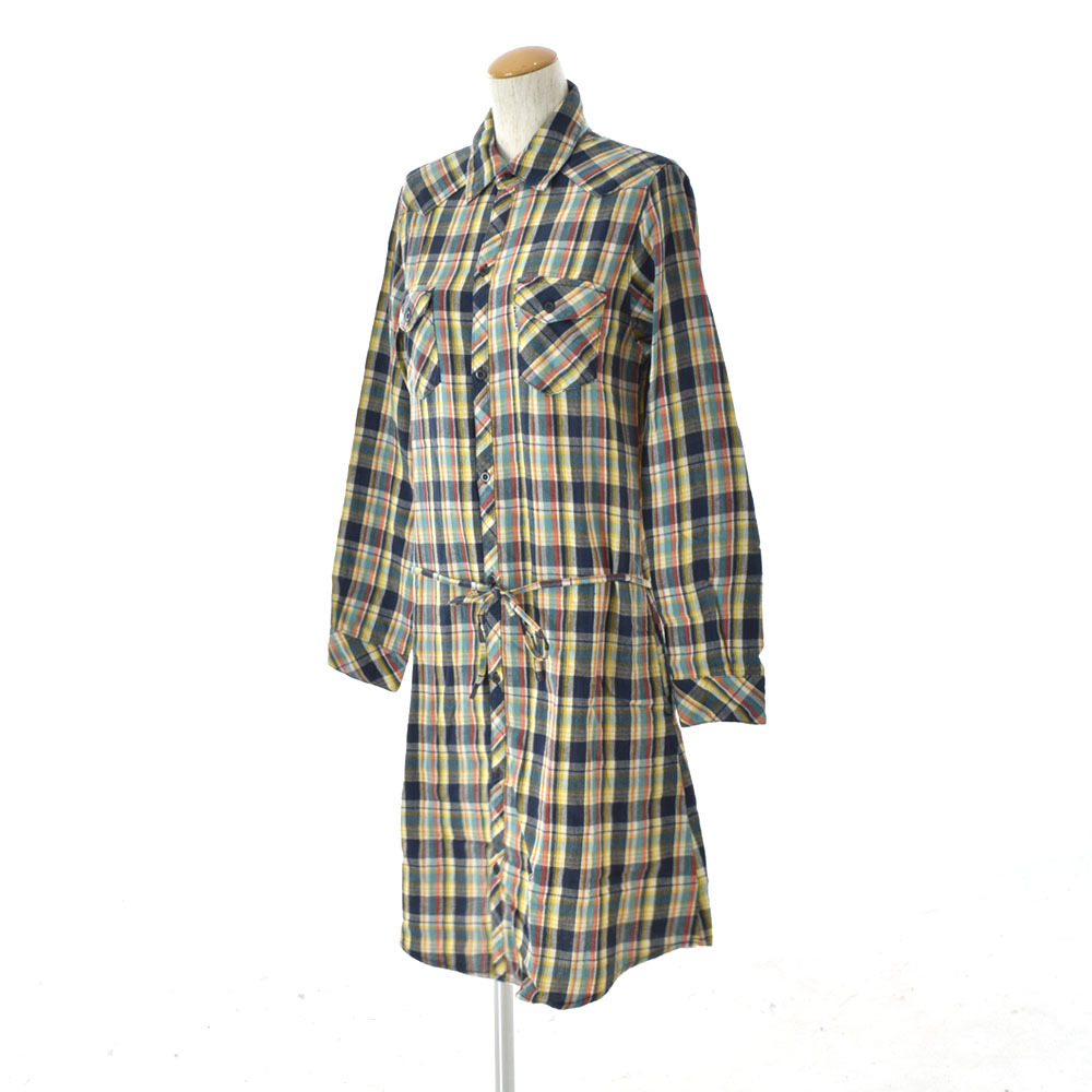 ハリウッドランチマーケット HOLLYWOOD RANCH MARKET ハリラン HRM 聖林公司 ライトネルチェックワンピース S【処分品】拍卖