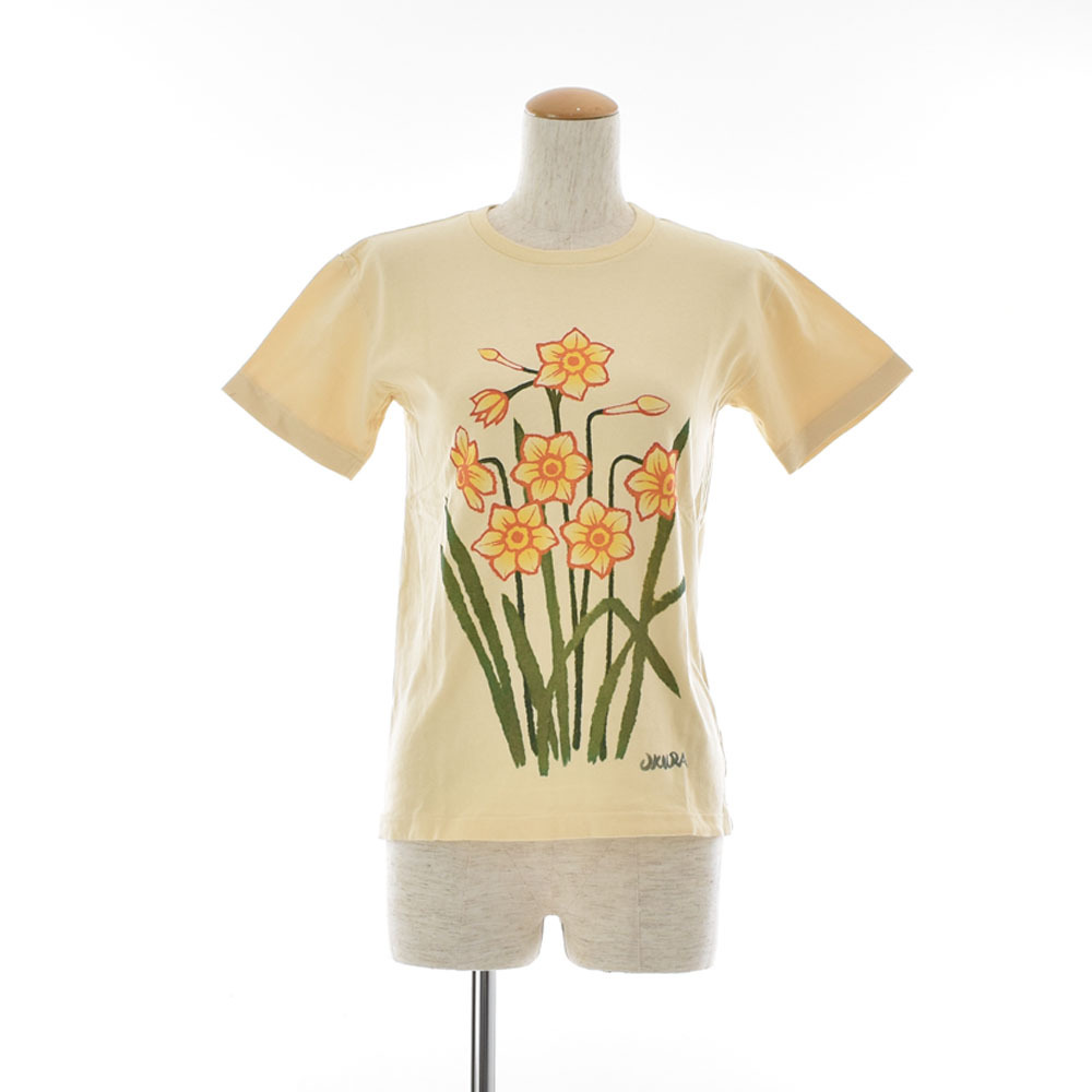 オクラ OKURA スイセン レディースTシャツ Natural ナチュラル XS【処分品】拍卖