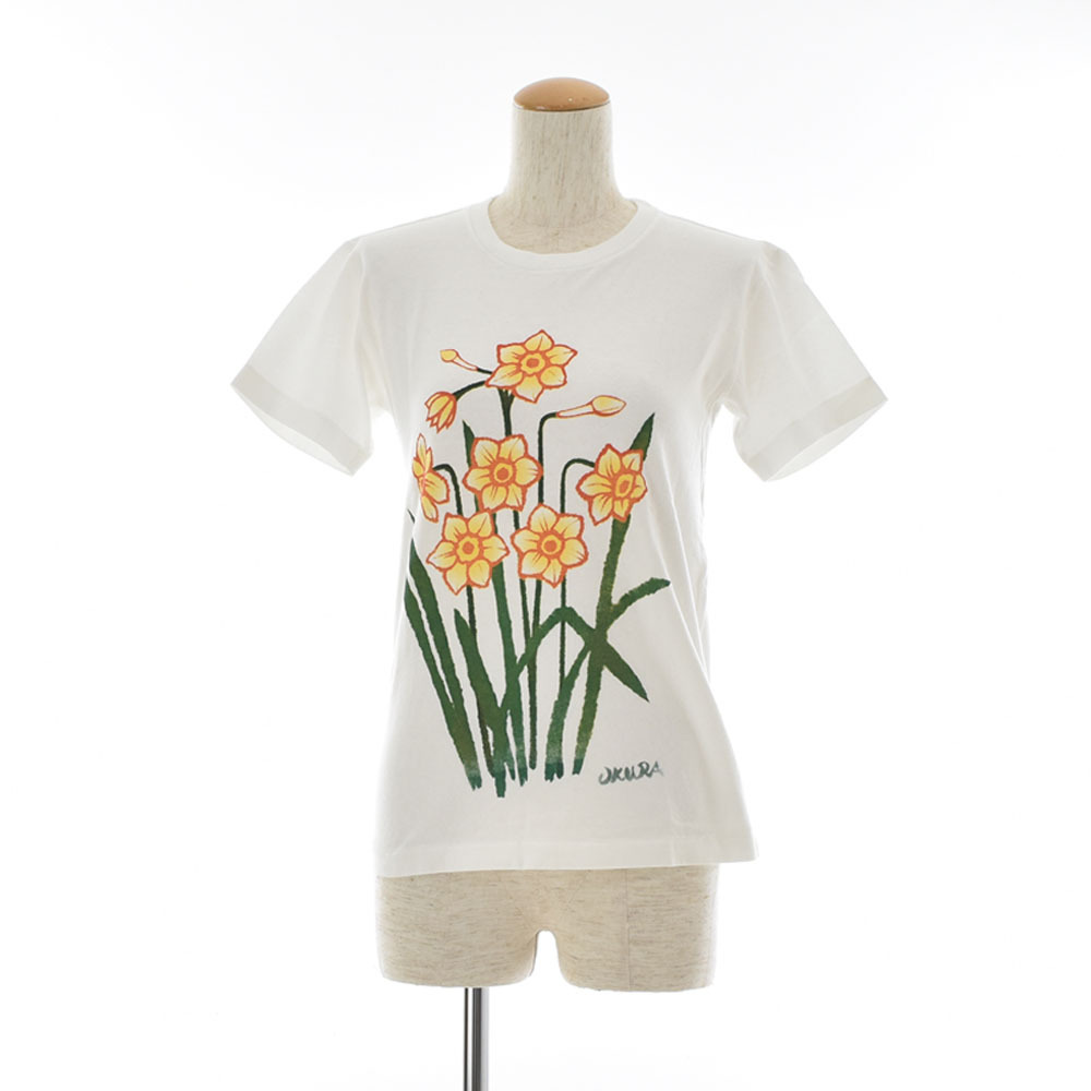 オクラ OKURA スイセン レディースTシャツ White ホワイト XS【処分品】拍卖