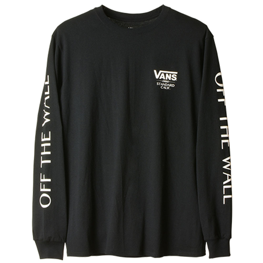 【M ブラック】スタンダードカリフォルニア × VANS コラボ 長袖Tシャツ CLASSIC LOGO LS-T【処分品】拍卖