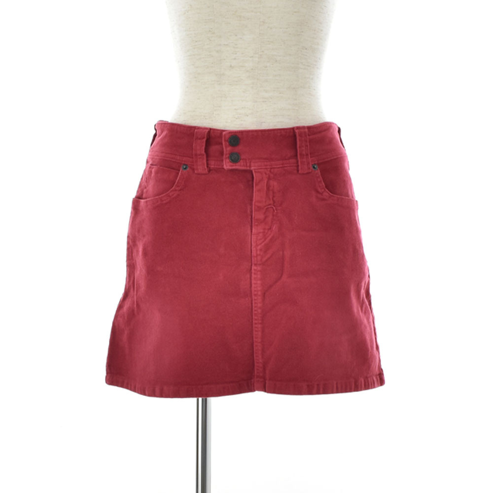 ハリウッドランチマーケット HOLLYWOOD RANCH MARKET SAME HEART ハイパーストレッチコーデュロイ スカート S レッド レディース ハリラン拍卖