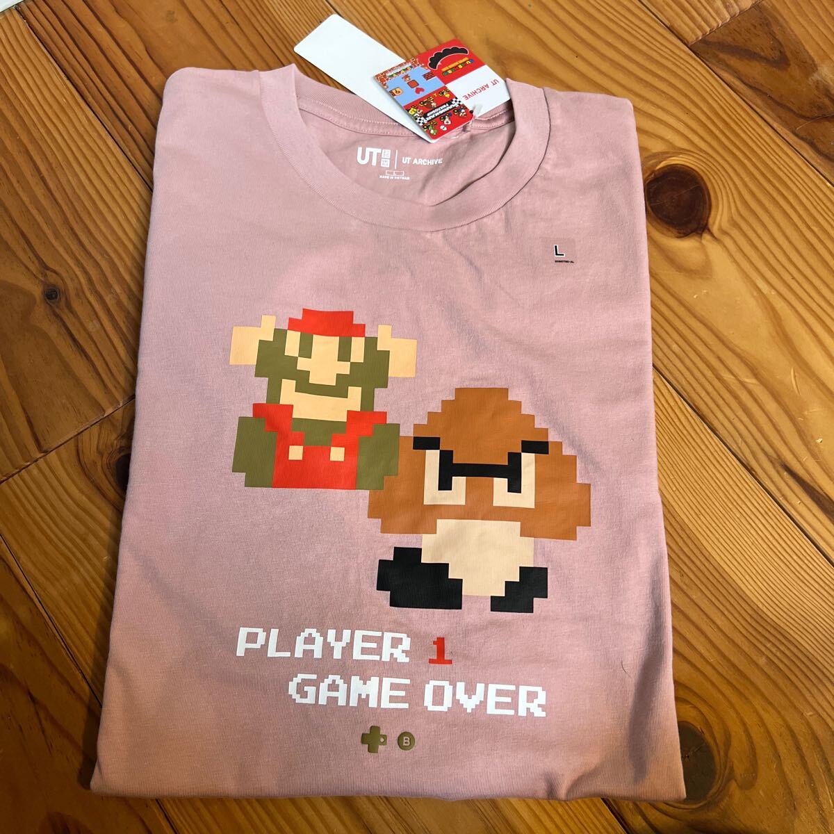 マリオ クリボー ドット絵 Tシャツ Lサイズ (ニンテンドーミュージアム ニンテンドー東京 大阪 京都 スーパーマリオ MEN メンズ)拍卖
