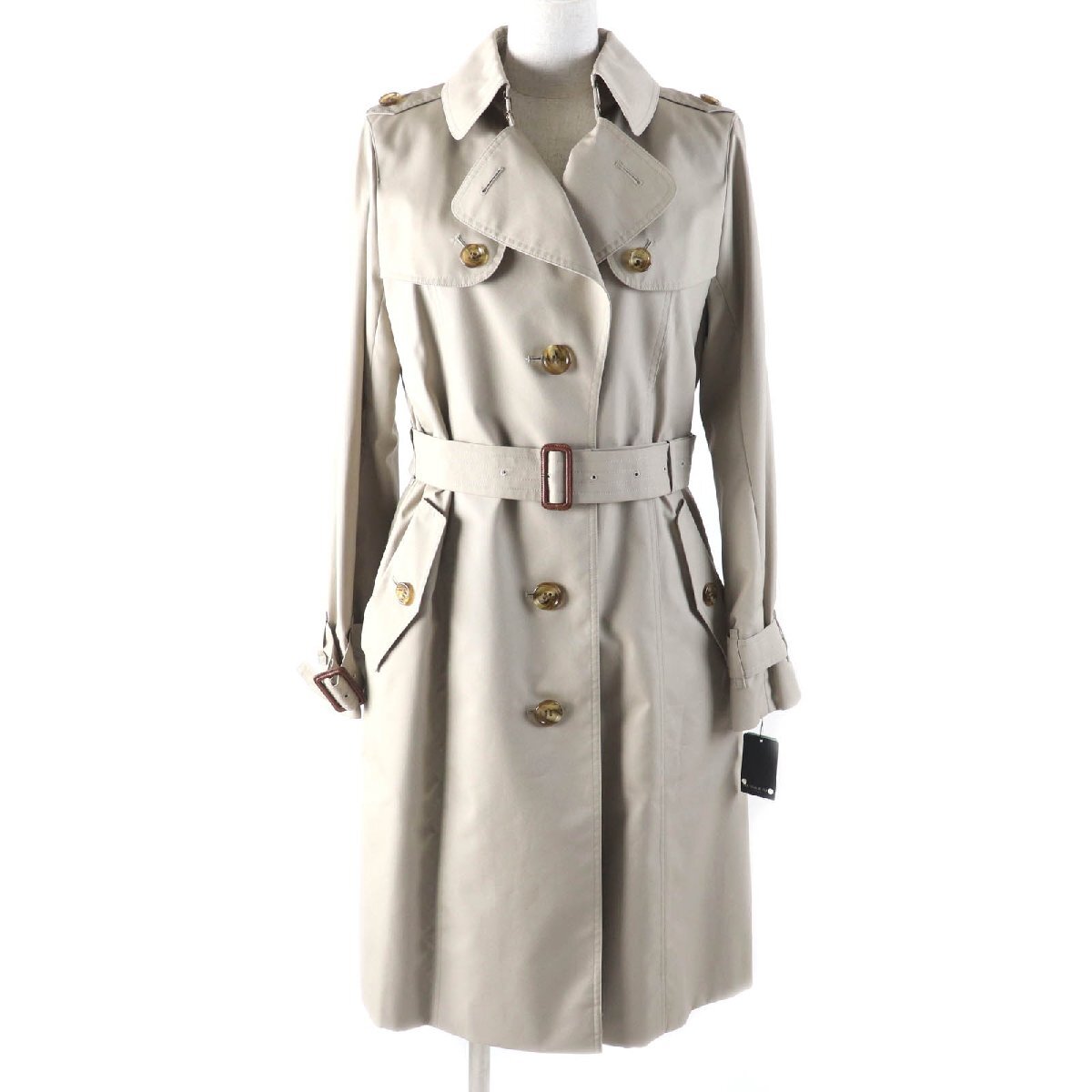 極美品★BURBERRY LONDON バーバリーロンドン ライナー・ベルト付 裏地ノバチェック柄 トレンチコート ベージュ 11 正規品 レディース拍卖