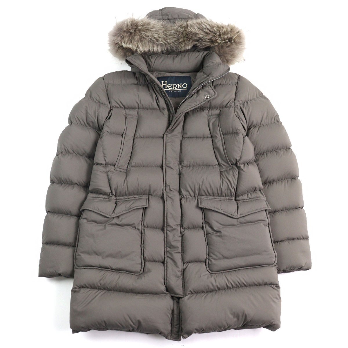 極美品○Herno ヘルノ PI003ULE レジェンド ウォーターレペレントストレッチライトナイロン N-3Bタイプ フーディダウンコート 46 正規品拍卖