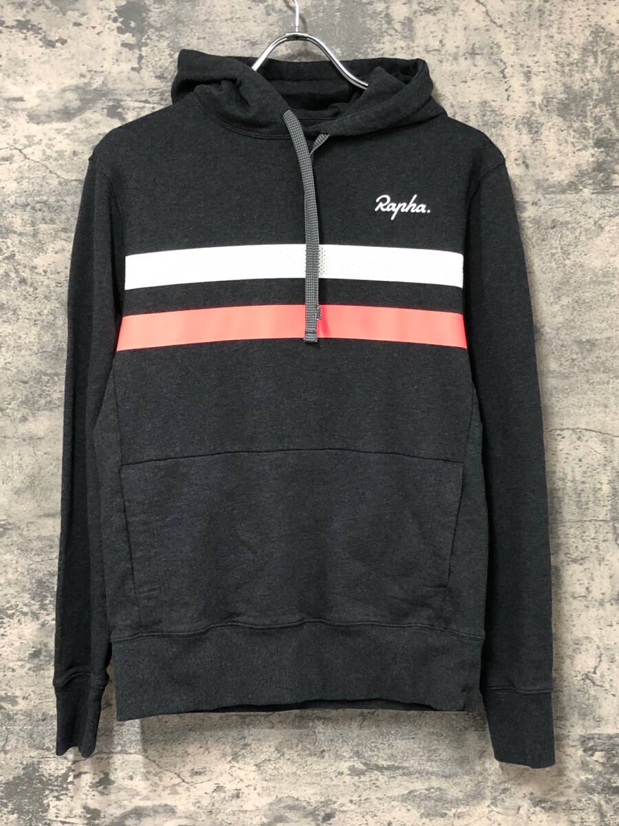 IY735 ラファ Rapha BREVET HOODIE 長袖 パーカ― グレー S拍卖