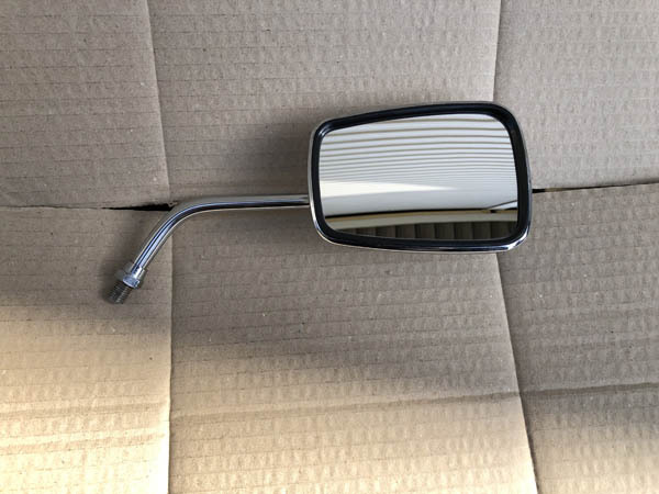 AZ ミラー 正ネジ 10mm 右 当時物 銀 角拍卖