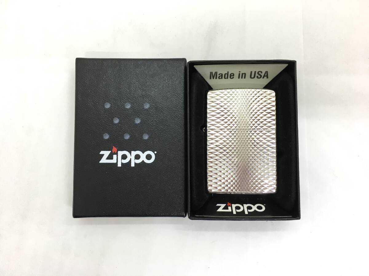 Zippo ジッポ ライターダイヤモンドカット 加工 両面彫り MADE IN USA拍卖