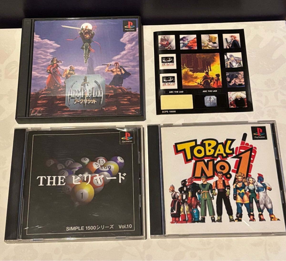 プレステソフト ARC THE LAD シール付き アークザラッド ビリヤード シンプル1500シリーズ Vol.10 TOBAL No.1 プレイステーション ソフト拍卖