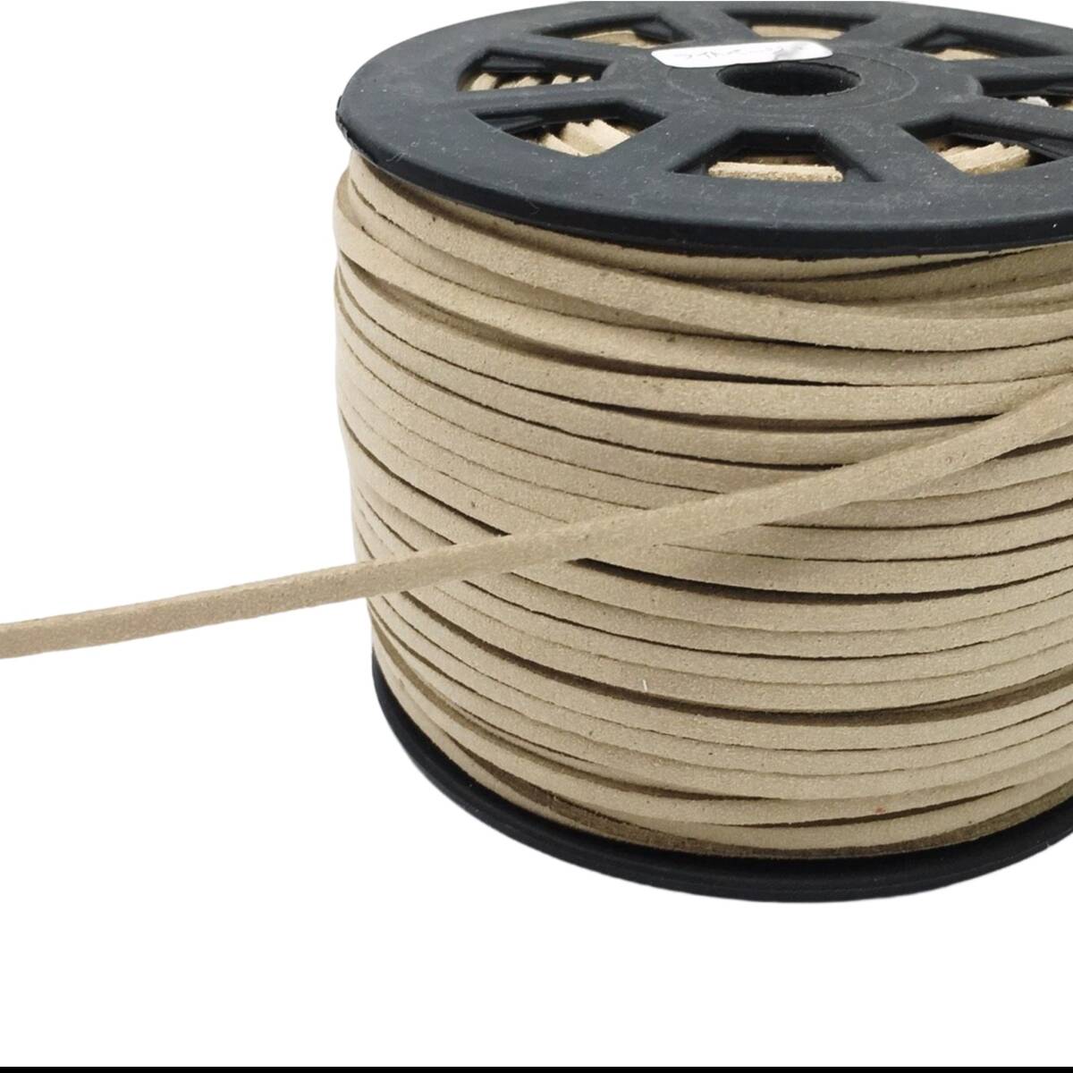 スエード紐【5mカット】合皮コード アレンジ紐 ヘアアレンジ ライトベージュ拍卖