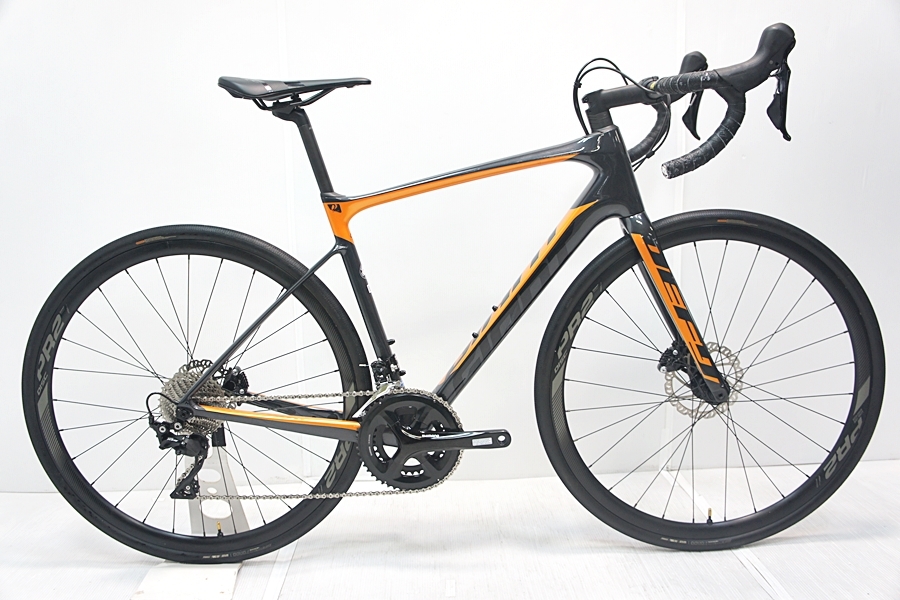 ▼▼ジャイアント GIANT DEFY ADVANCED 2 105 R7020 2020年 カーボン ロードバイク M(480)サイズ 2×11速 ブラック×オレンジ拍卖