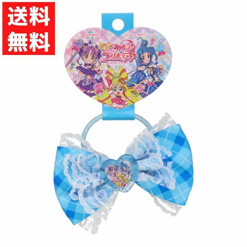 プリキュア サテンリボンアクセサリー ブルー ヘアアクセ キッズ ヘアゴム リボン サテン ヘアアレンジ拍卖