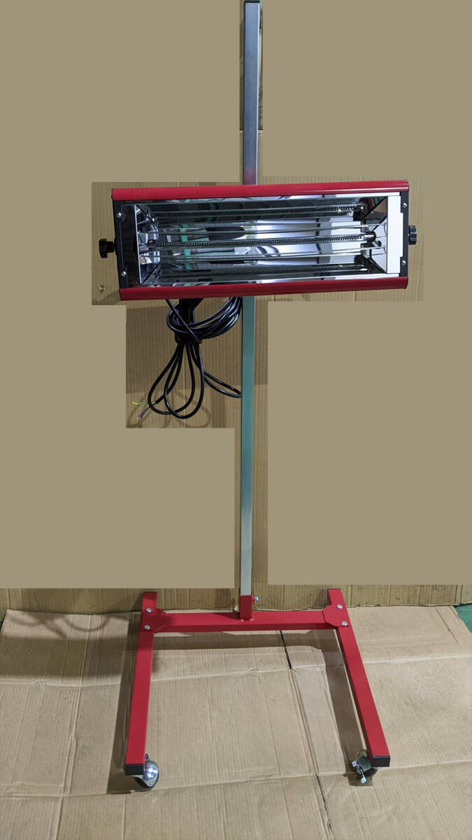 赤外線カーボンヒーター 未使用品 200V/1000W 60分タイマー 1灯式 バンク幅530mm×ポール高さ1550mm (NO.1-2/6■A04262)拍卖