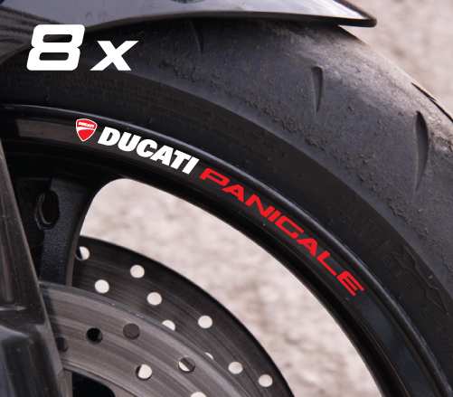 DUCATI PANIGALE ホイールリムステッカー 8枚セット ドカティ パニガーレ S301拍卖