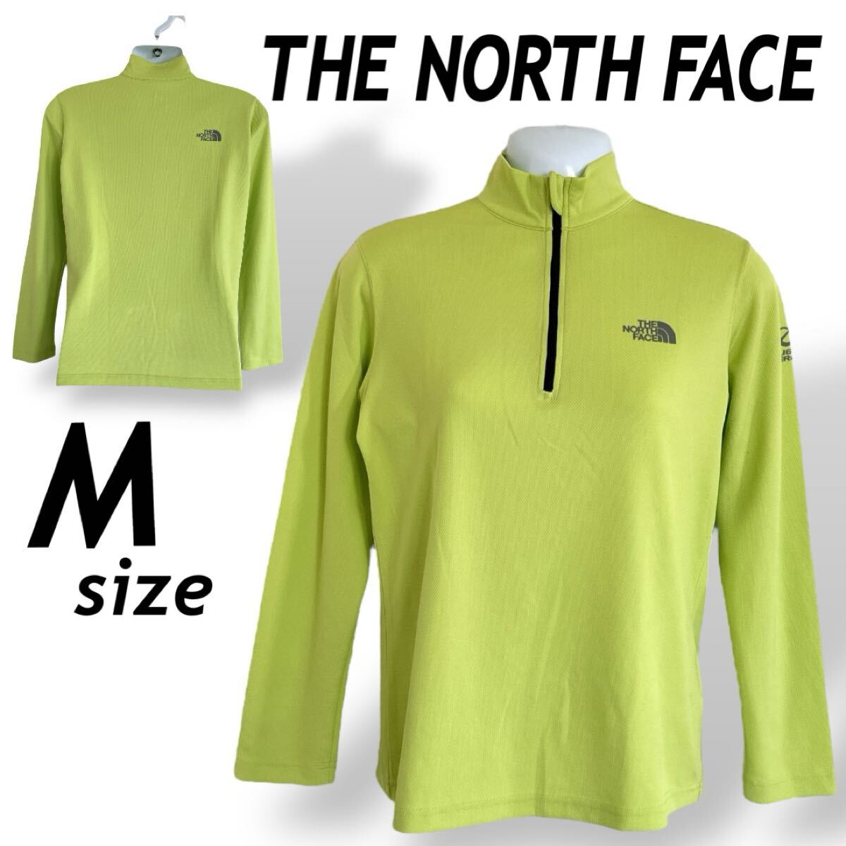 THE NORTH FACE レディース 長袖カットソー FLIGHT SERIES ハーフジップ M ロゴ NTW3 0606 アウトドア ライトグリーン系 (D022)★拍卖