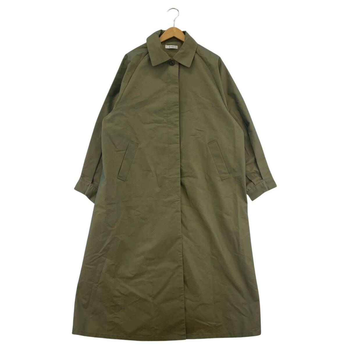 ap retro アプレトロ 偏光カラー ステンカラーコート sizeF/グリーン×ブルー系拍卖