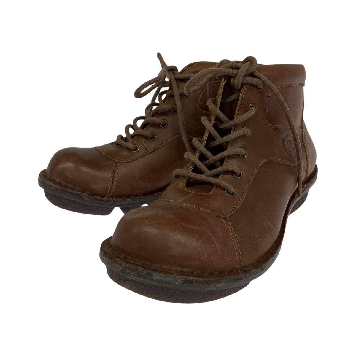 R アール レザー レースアップ ブーツ sizeM/ブラウン拍卖