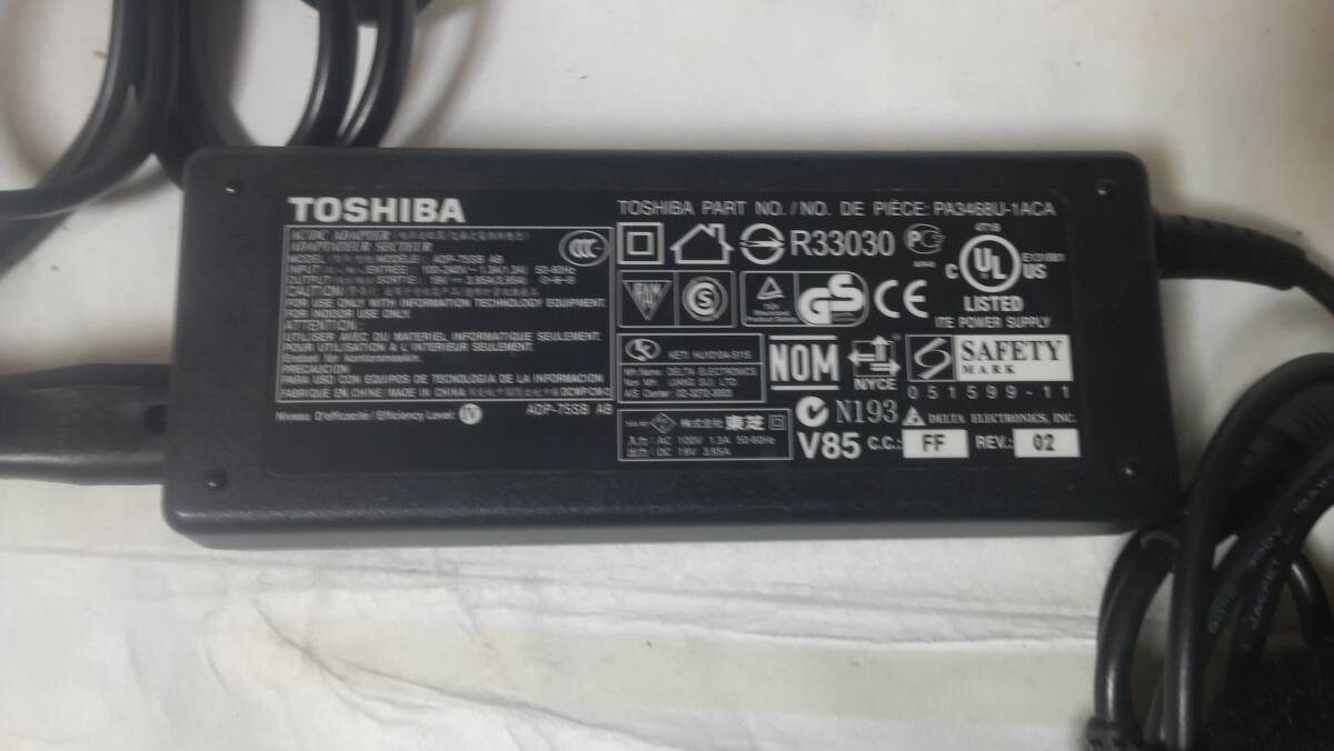●TOSHIBA(東芝) AC ADAPTER ADP-75SB AB拍卖