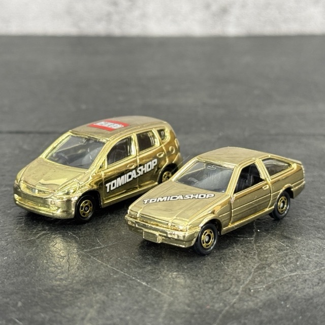 送料無料 限定 トミカ 2点セット 【中古】TOMY トミー TOMICA SHOP ミニカー トヨタ スプリンター トレノ ホンダ フィット 金 / 512608拍卖