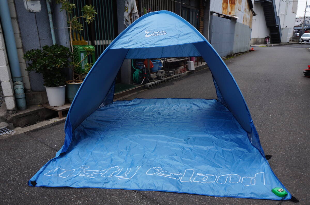 中古品☆misty island☆ワンタッチテント☆サンシェード☆UV☆アウトドア☆キャンプ☆504S4-J16713拍卖