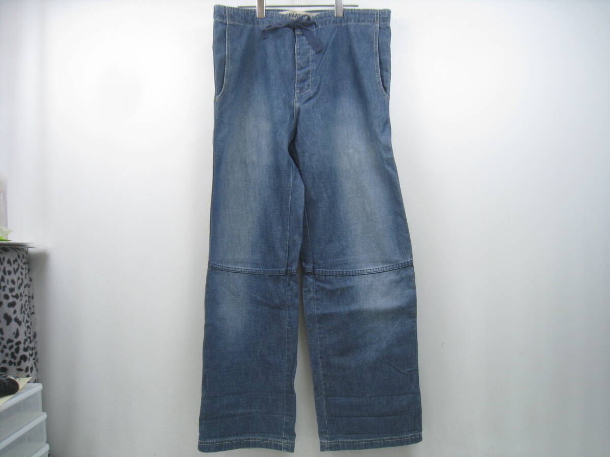 GAP ギャップ DRAWSTRING デニムパンツ ジーンズ ワイドパンツ 青 ブルー サイズM拍卖