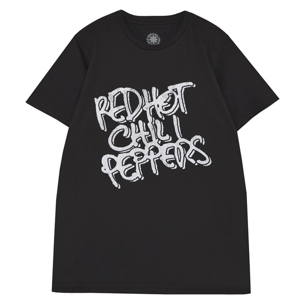 RED HOT CHILI PEPPERS レッドホットチリペッパーズ Black & White Logo Tシャツ Mサイズ オフィシャル拍卖