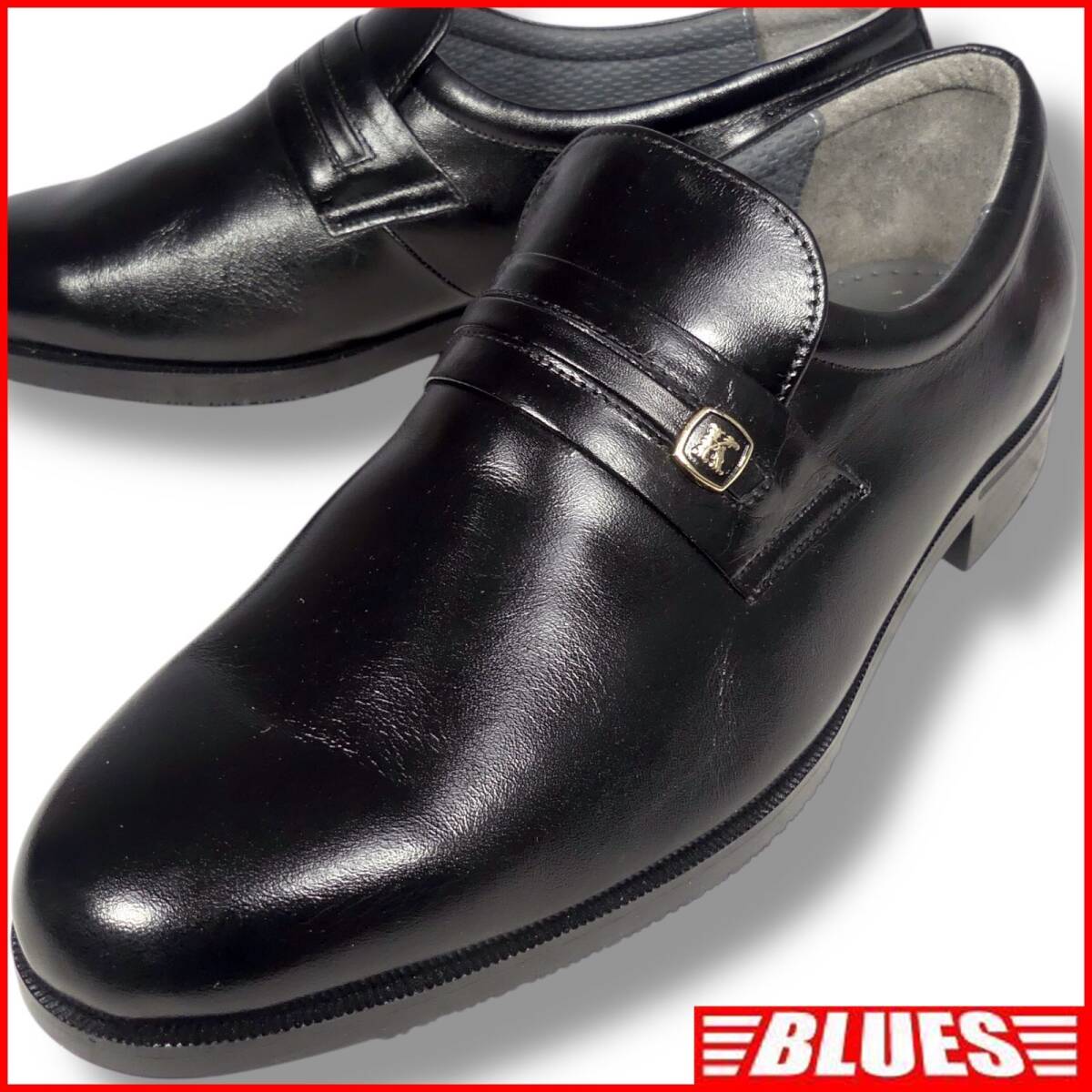 即決★FUKUOKA★フクオカ 革靴 黒 24.5cm 日本製 ローファータイプ 本革 ビジネス フォーマル メンズ 3E拍卖