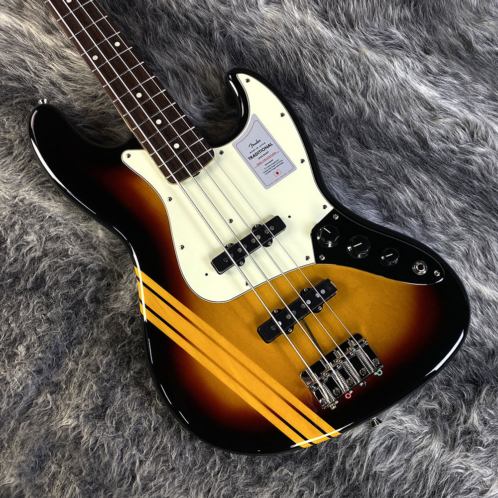 Fender Made in Japan Traditional 2025 Collection 60s Jazz Bass Competition 3-Color Sunburst / Aged Natural拍卖