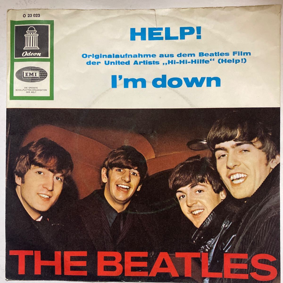 W.GERMANY ODEONオリジナル O 23 023 7吋シングル 美盤!★THE BEATLES/HELP/i’M DOWN ビートルズ拍卖