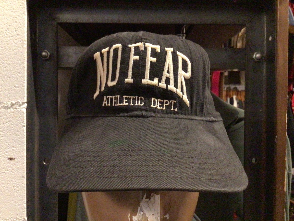 90’S MADE IN USA NO FEAR DANGEROUS SPORTS 6PANEL CAP SIZE FREE アメリカ製 ノー フィア デンジャラス スポーツ 6パネル キャップ 帽子拍卖
