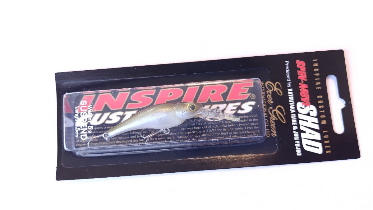 スピンムーブシャッド② #108ゴーストアユ インスパイアカスタムルアーズ エバーグリーン【未開封】SPIN-MOVE SHAD INSPIRE CUSTOM LURES拍卖