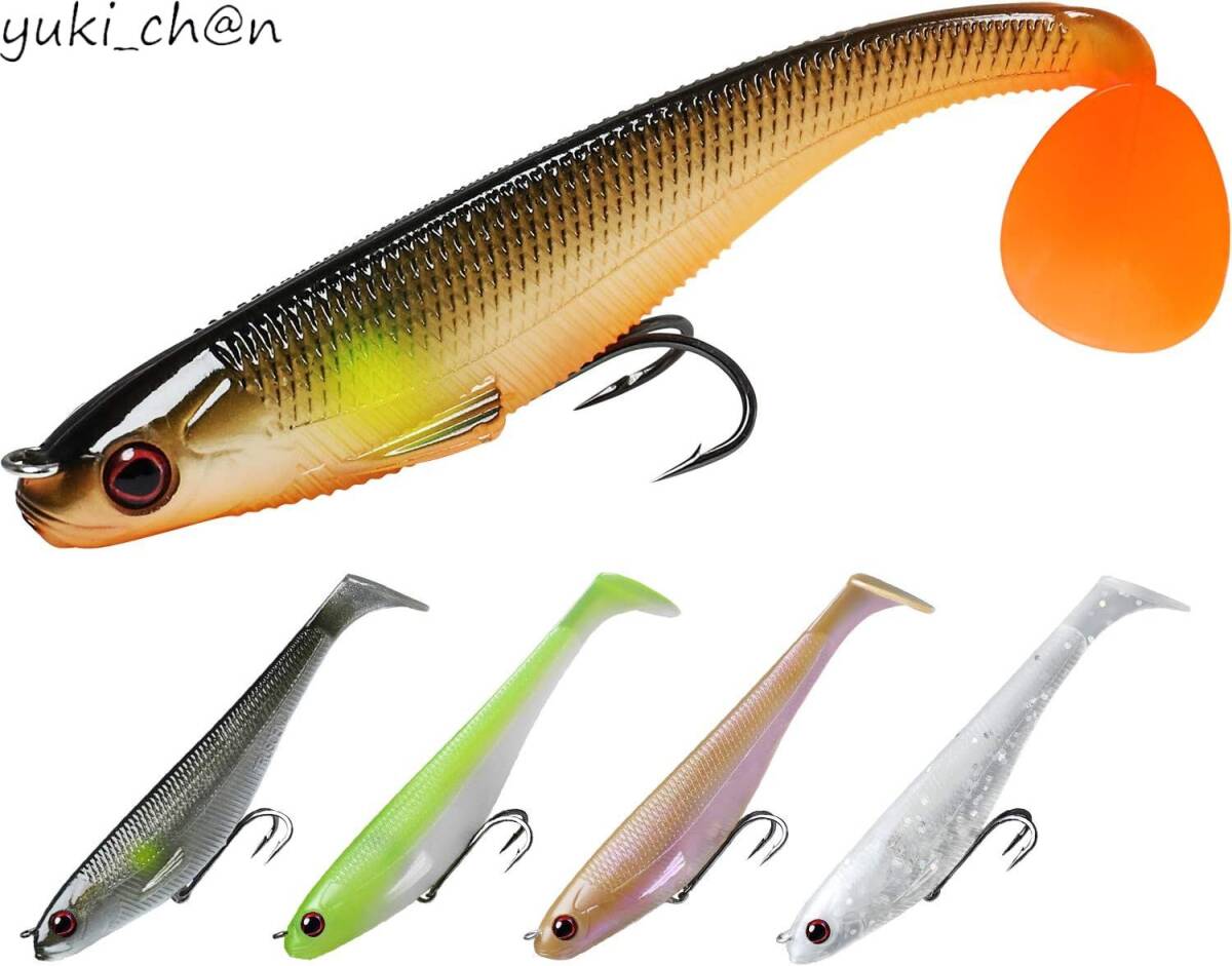 シャッドルアー 9cm 7g 作り工芸精巧 家族釣りを楽しむのに最適 回転ブレード装備され バス 鮎 シーバス トラウト ルアーセット拍卖