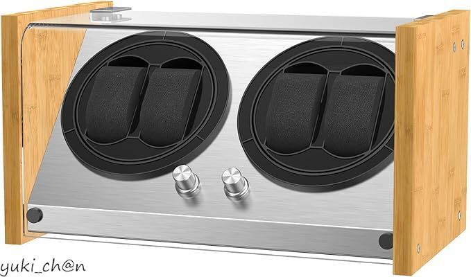 自動巻き時計 カップルサイズ デュアル時計用 時計バレル 職人技 竹材の特許取得済みケース 竹の色 B2 MABUCHIモーター拍卖