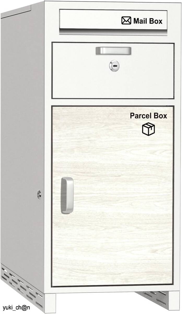 宅配ボックス 宅配BOX ホワイト 防水 屋外 大容量 ポスト付き 郵便受け 戸建て用 個人宅 大型 盗難防止 防錆 複数投函拍卖