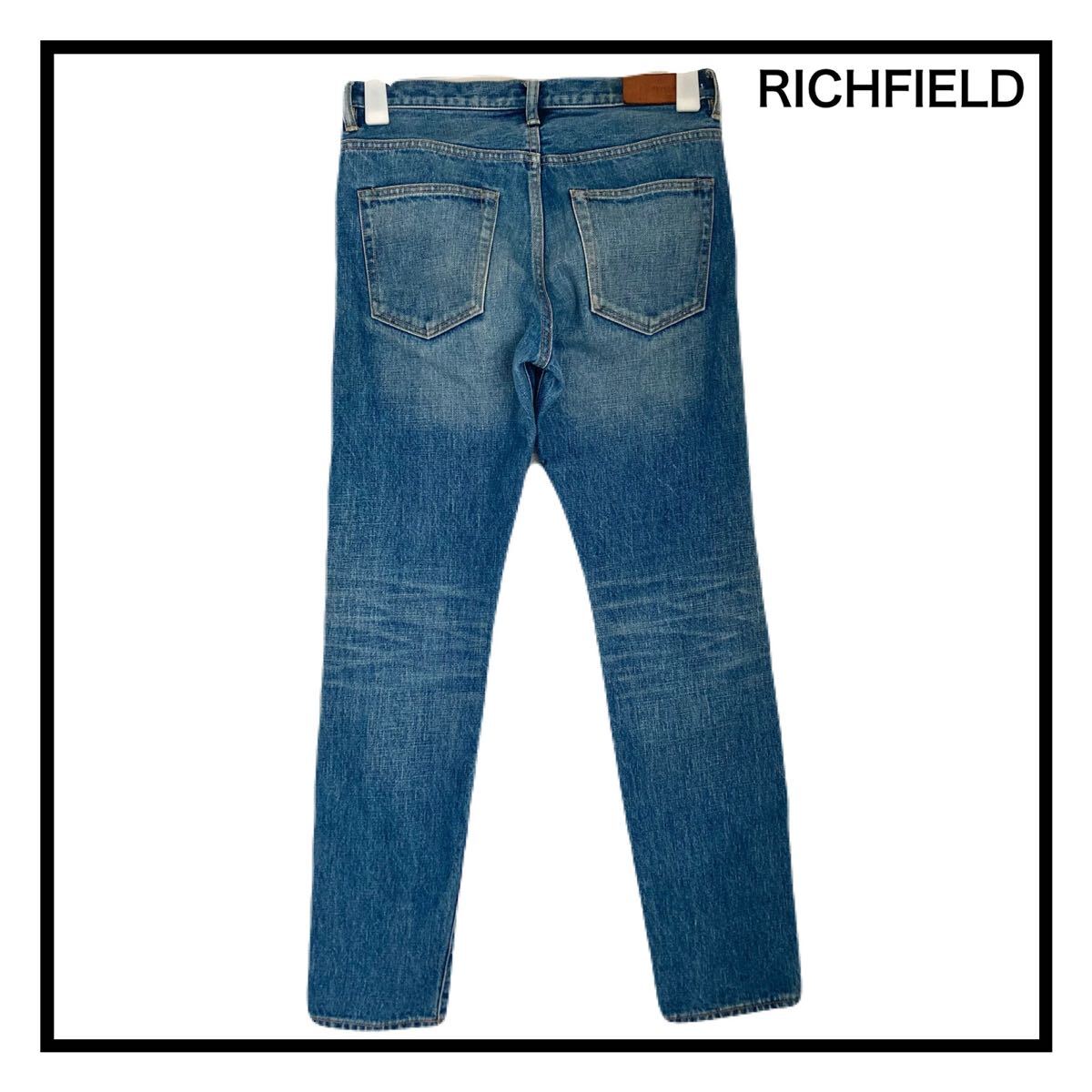 RICHFIELD デニムパンツ ひげ ハチノス ブルー ストレート 日本製 拍卖