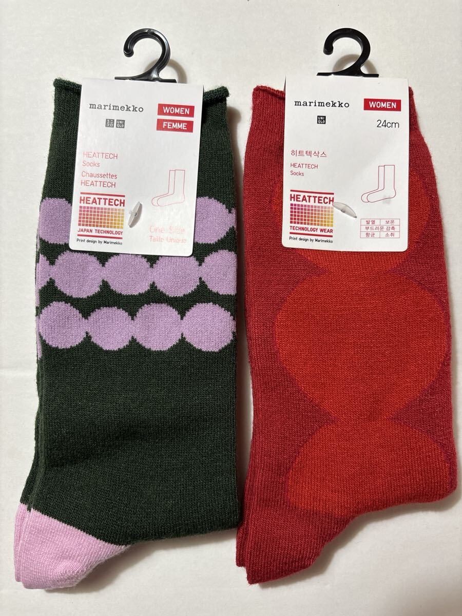 ユニクロ × マリメッコ ヒートテック ソックス レディース拍卖