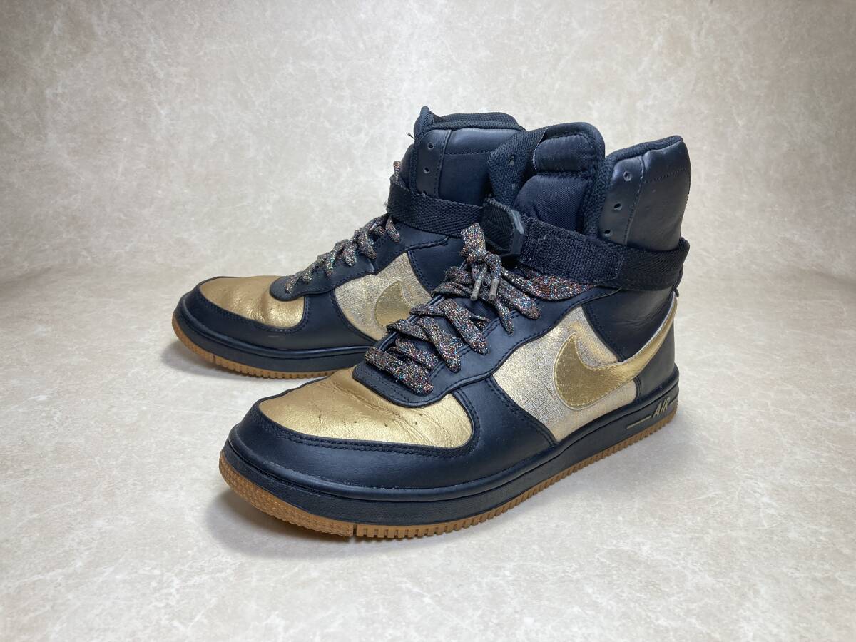 NIKE AIR FEATHER HI ナイキ エアーフェザー 黒/金 24.5cm/US7.5拍卖
