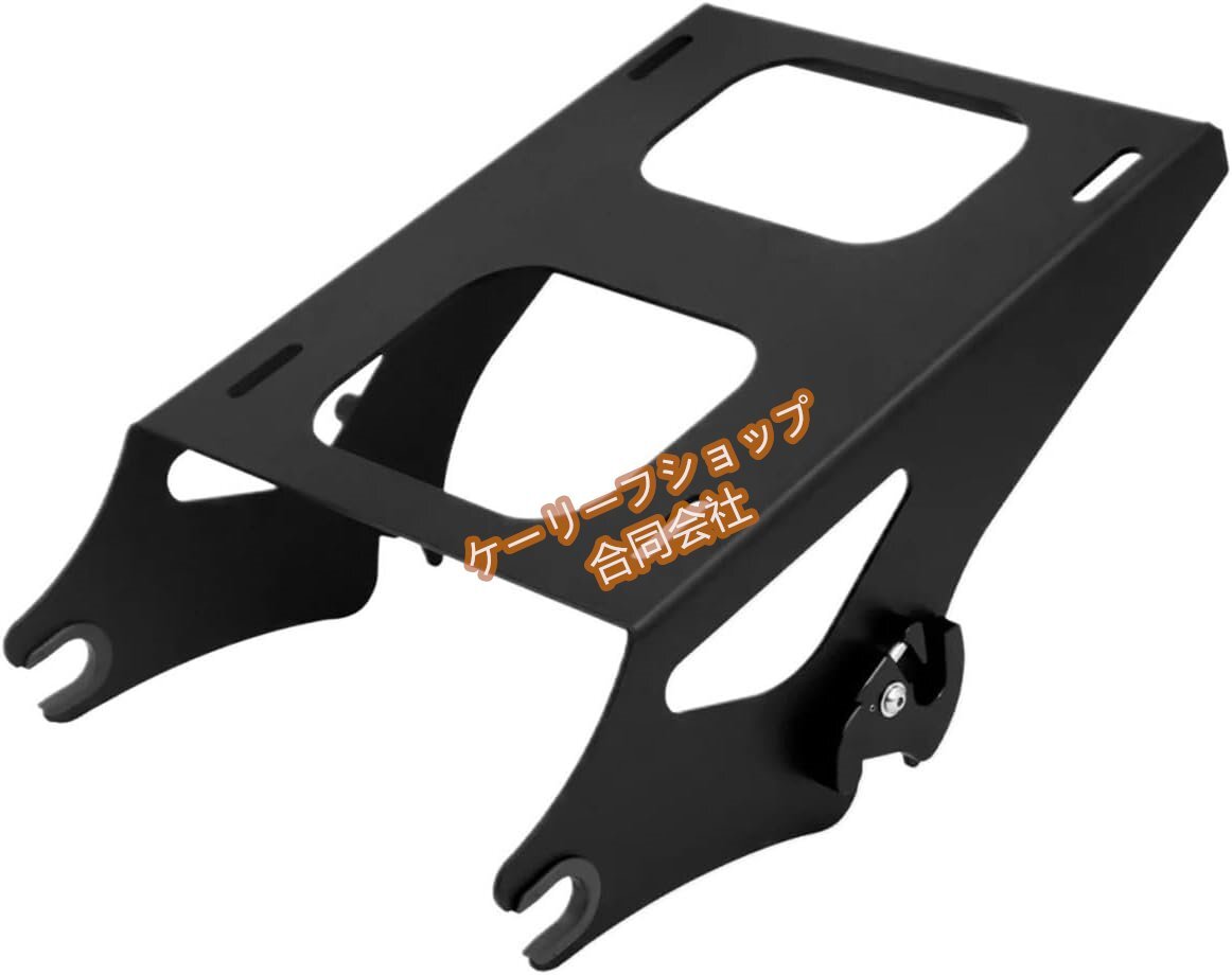 荷物ラック ツーリング用 エレクトラ用 ストリート用 グライド用 ロード用 キング用 FLTRX用2014-2022オートバイ用 ブラッククロームメッキ拍卖