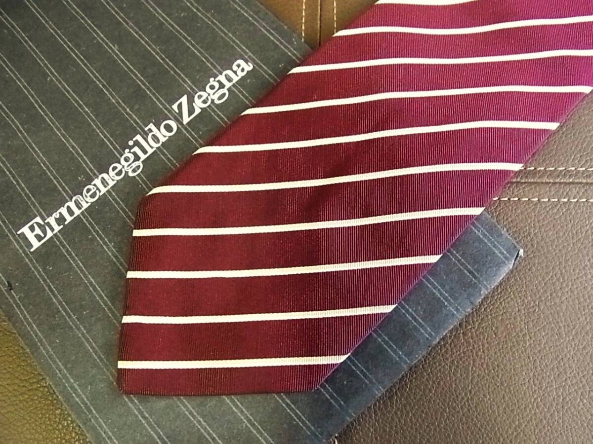 ●5-3337●在庫処分SALE●【Zegna】ゼニア【ストライプ 柄】ネクタイ拍卖