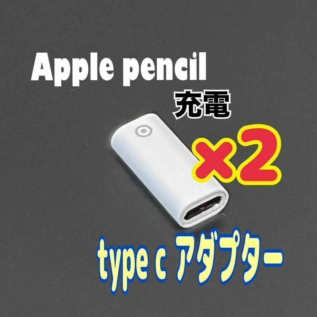 2個 Apple Pencil Type C アダプター 充電用 第1世代 メス拍卖