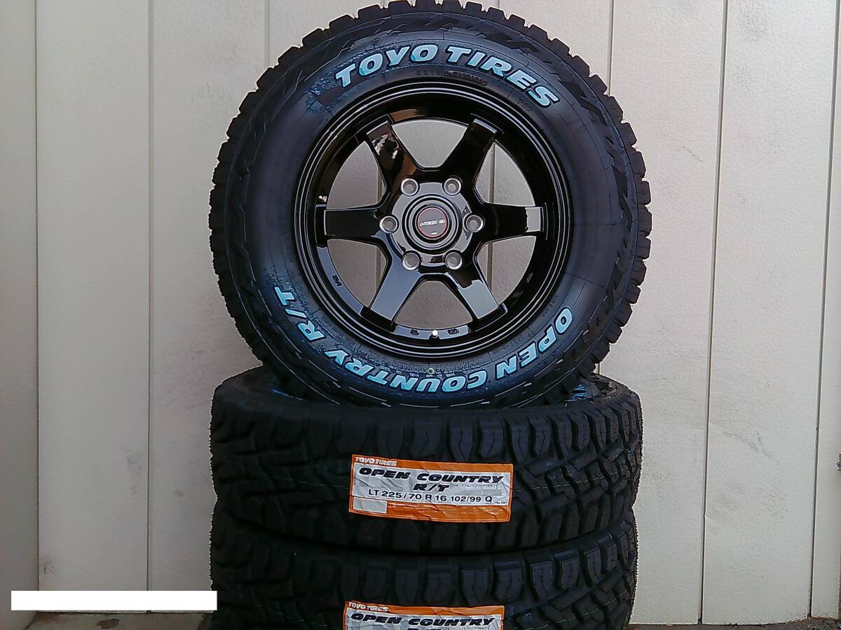 オープンカントリーR/T☆リフトアップ200系ハイエース用☆J-TECH☆GL-1☆グロスブラック☆225/70R16☆ホワイトレター☆Hm拍卖