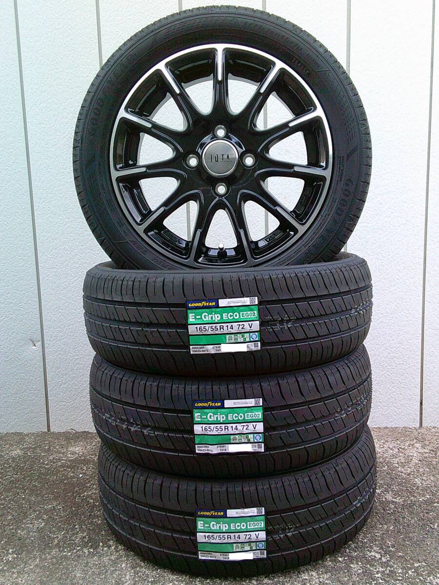 165/55R14ホイールセット☆グッドイヤーEG02&TIRADO IOTA☆ワゴンR・タント・パレット・ラパン・ムーヴ・プレオ・軽自動車☆Hm拍卖